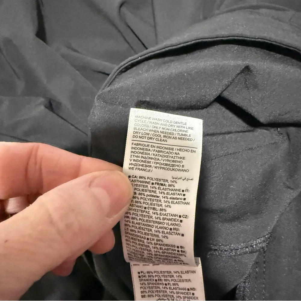 Athleta Brooklyn Heights Pleated High Rise Wide Leg Pants Black Size 16 533436 - Picture 8 of 9